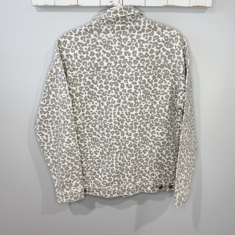 Mud Pie NWT Women's Shaw Boyfriend Jacket White Leopard Sz S - Picture 3 of 8